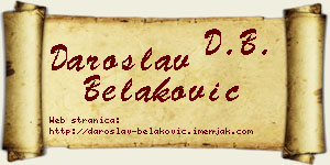 Daroslav Belaković vizit kartica